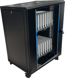 Aufbewahrung und optional als Ladeschrank Rollwagen zur Aufbewahrung von 20 Tablets